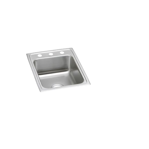 Lustertone Stainless Steel 17 X 20 X 4 Single Bowl Top Mount Ada Sink